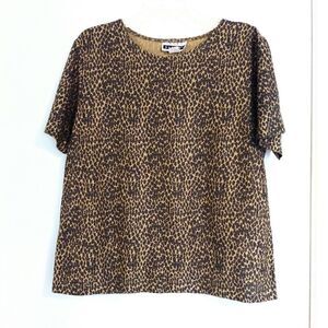 Vintage Metallic Cheeta Print Tshirt